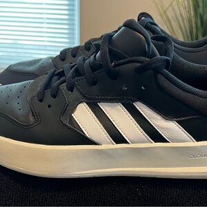 Adidas Men's Black and White Cloudfoam Sneakers